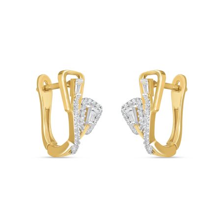 22ct Gold CZ Huggie Earring 22ct Gold CZ Huggie Earring