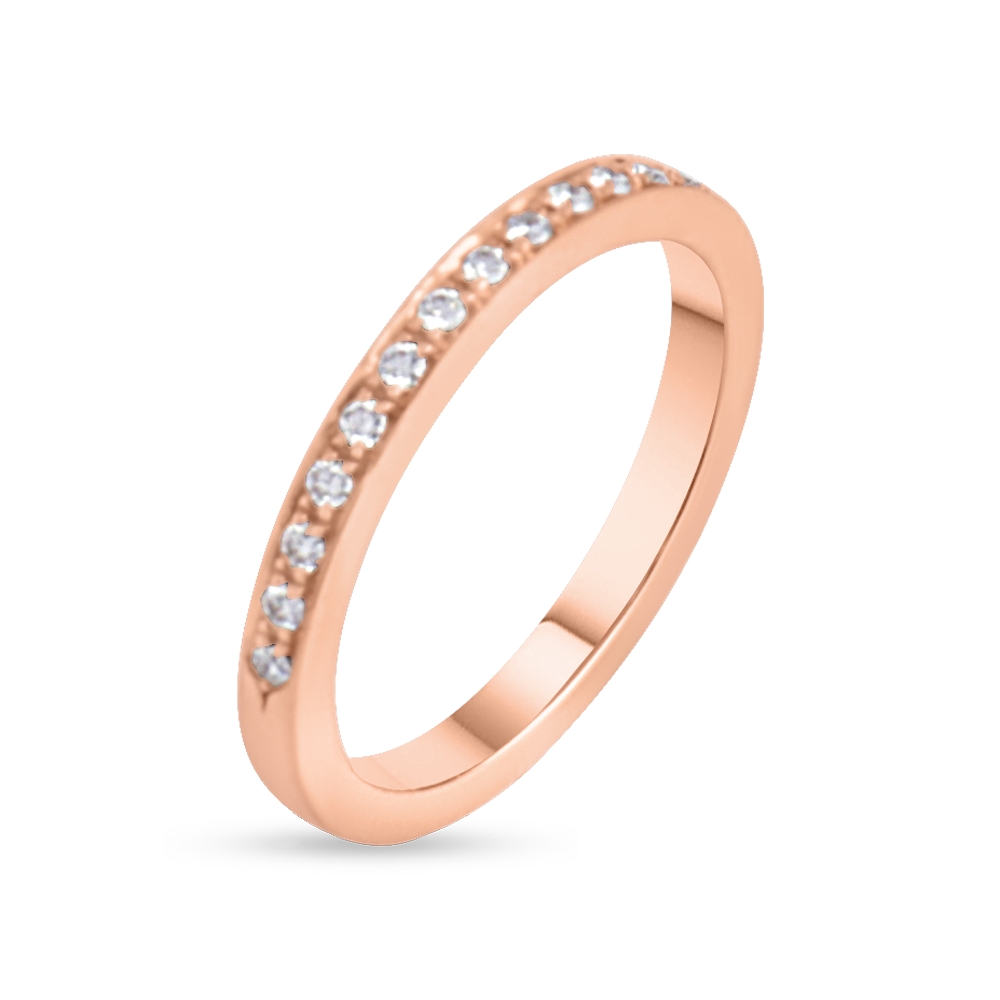 Bayanlar için 18 Ayar Pembe Altın Pırlanta Yüzük Bayanlar için 18 Ayar Pembe Altın Pırlanta Yüzük