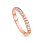 Bayanlar için 18 Ayar Pembe Altın Pırlanta Yüzük Bayanlar için 18 Ayar Pembe Altın Pırlanta Yüzük