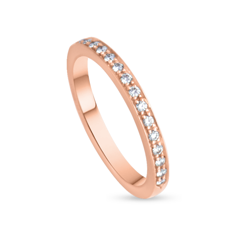 Bayanlar için 18 Ayar Pembe Altın Pırlanta Yüzük Bayanlar için 18 Ayar Pembe Altın Pırlanta Yüzük