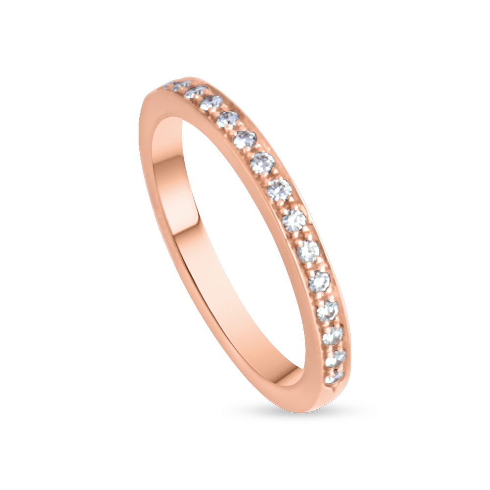 Bayanlar için 18 Ayar Pembe Altın Pırlanta Yüzük Bayanlar için 18 Ayar Pembe Altın Pırlanta Yüzük