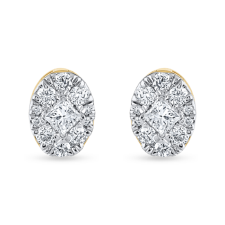 18ct Yellow Gold Diamond Studs