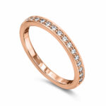 18ct Rose Gold Diamond Ring for Ladies
