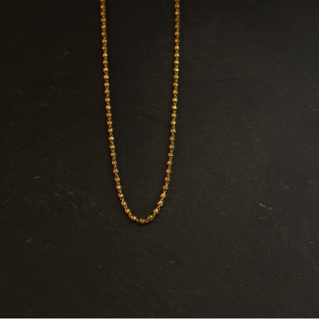 سلسلة نسائية من الذهب الخالص عيار 22 قيراط | 18 بوصة | مجموعة جلو سلسلة نسائية من الذهب الخالص عيار 22 قيراط | 18 بوصة | مجموعة جلو