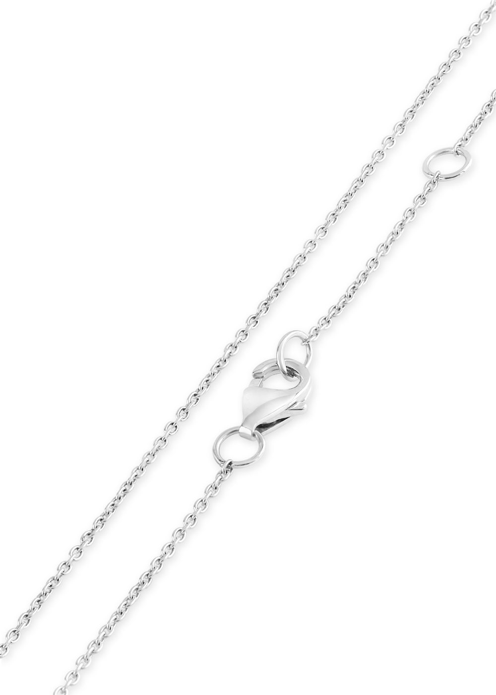 ذهب أبيض عيار 18 قيراط | سلسلة ربط | 18 بوصة | سُمك 1.3 ملم ذهب أبيض عيار 18 قيراط | سلسلة ربط | 18 بوصة | سُمك 1.3 ملم