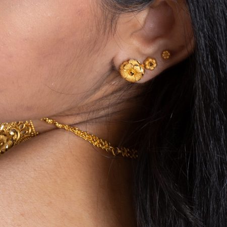 Rosette 22ct Gold Stud | Diameter 5mm Rosette 22ct Gold Stud | Diameter 5mm