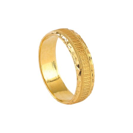 22ct Yellow Gold Unisex Ring | 5.6 mm | Size R 22ct Yellow Gold Unisex Ring | 5.6 mm | Size R