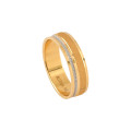 22ct Ring with Rhodium Finish | Size R
