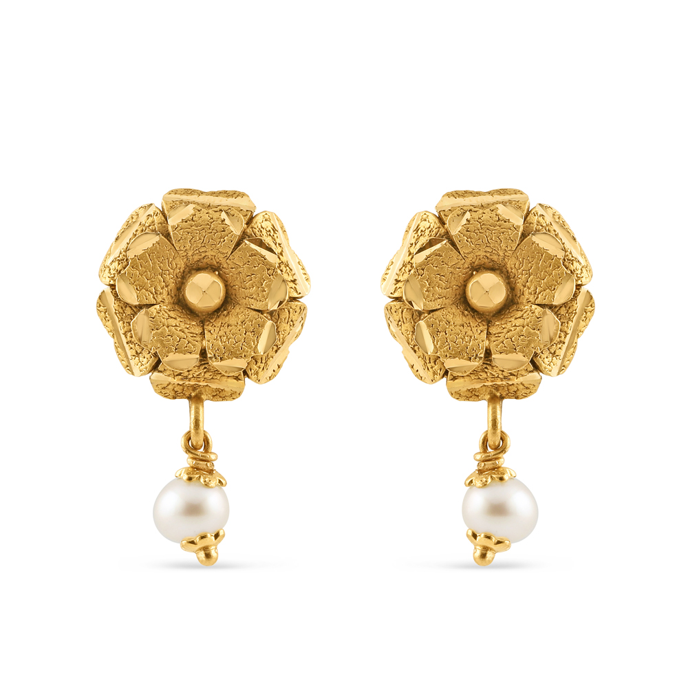 Layered Pearl Studs, 13mm