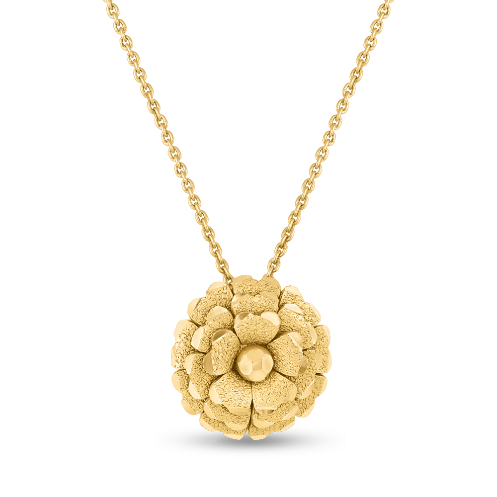 22 Ayar Altın Rozet Çiçek Kolye | 18 mm | Antik Kaplama 22 Ayar Altın Rozet Çiçek Kolye | 18 mm | Antik Kaplama