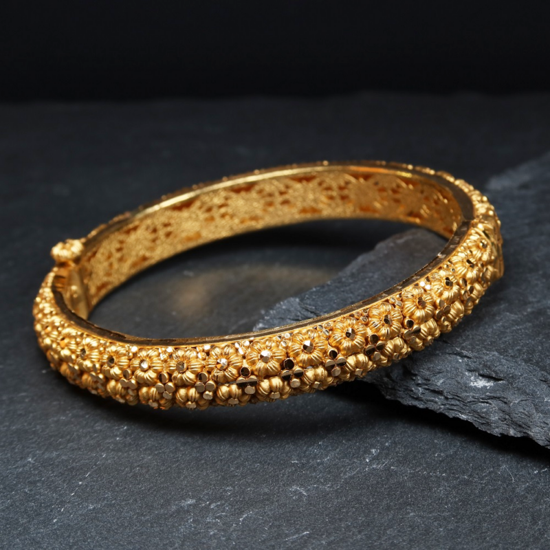 Rozetler Koleksiyonu Gelin için 22 Ayar Altın Bileklik | 2,5 Beden Rozetler Koleksiyonu Gelin için 22 Ayar Altın Bileklik | 2,5 Beden