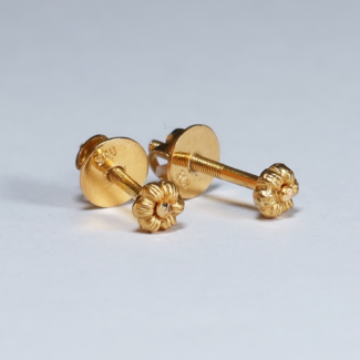 22ct Sunrise Gold Rosettes Stud | Diameter 4mm 22ct Sunrise Gold Rosettes Stud | Diameter 4mm