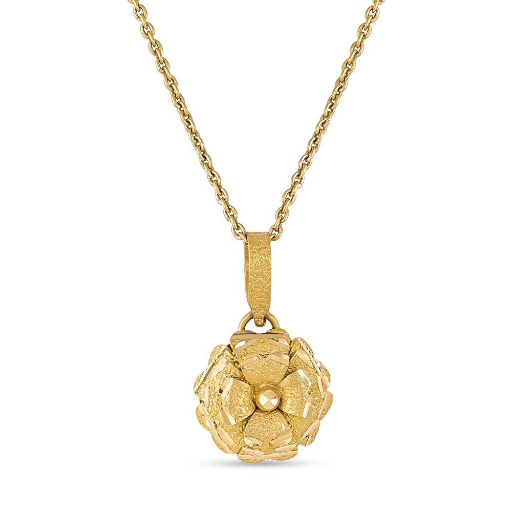 22 Ayar Altın Çiçek Kolye Ucu | 15 mm 22 Ayar Altın Çiçek Kolye Ucu | 15 mm