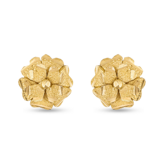 22ct Sunrise Gold Rosette Studs | 10mm 22ct Sunrise Gold Rosette Studs | 10mm