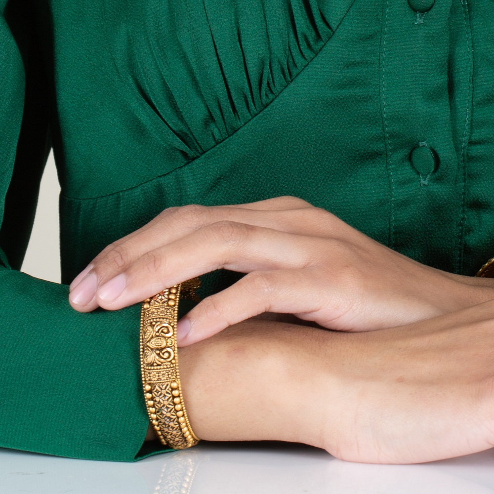 22ct Gold Kada für Braut | Größe 2.2