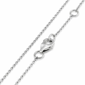18ct White Gold | Link Chain | 14 Inches | 0.6mm Thick