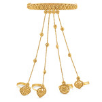 بونشا الزفاف من الذهب عيار 22 قيراط | مجموعة الوردة بونشا الزفاف من الذهب عيار 22 قيراط | مجموعة الوردة