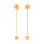 22ct Sunrise Gold Ear Droppers | Rosette Collection