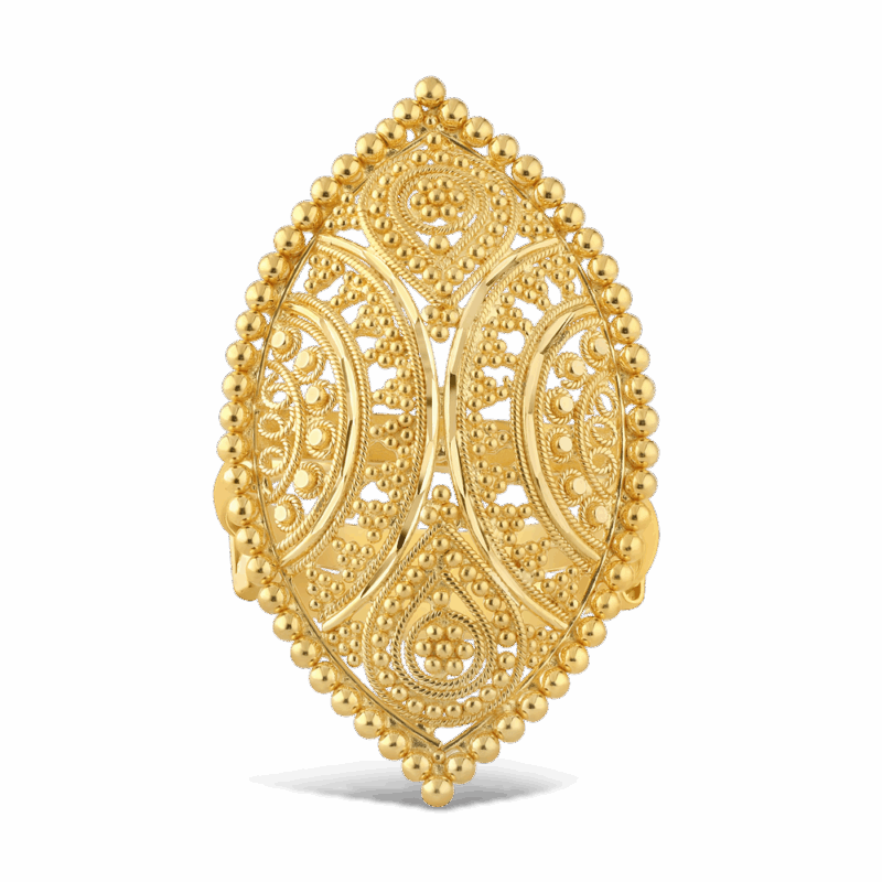 خاتم من الذهب الحقيقي للسيدات | مجموعة جالي فيليجري خاتم من الذهب الحقيقي للسيدات | مجموعة جالي فيليجري