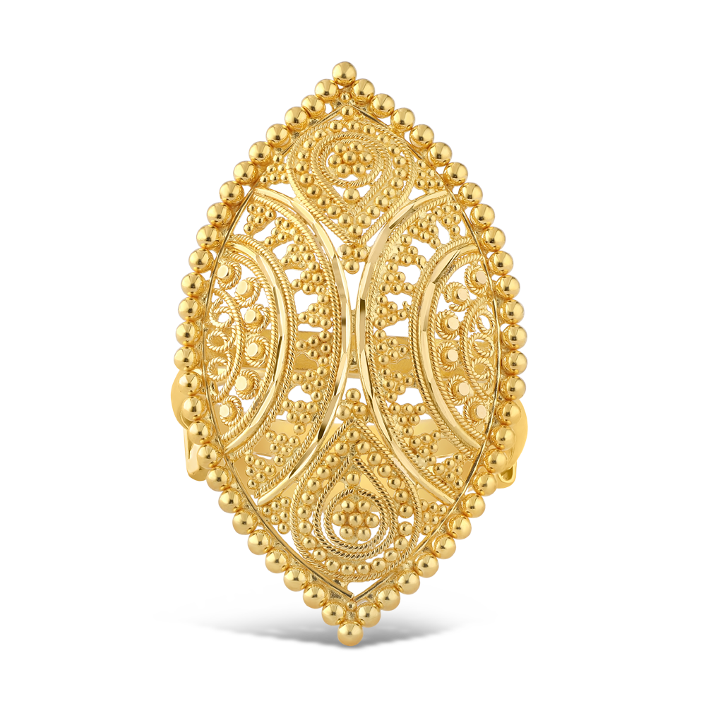 خاتم من الذهب الحقيقي للسيدات | مجموعة جالي فيليجري خاتم من الذهب الحقيقي للسيدات | مجموعة جالي فيليجري