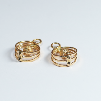 Faceted 22ct Gold Ear Droppers for Ladies Faceted 22ct Gold Ear Droppers for Ladies