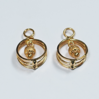 Faceted 22ct Gold Ear Droppers for Ladies Faceted 22ct Gold Ear Droppers for Ladies