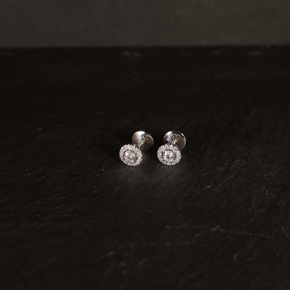 18 Ayar Beyaz Altın Pırlanta Çıtçıt 18 Ayar Beyaz Altın Pırlanta Çıtçıt