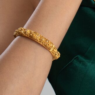 Antique Style Gold Kada | Size 2.3 Antique Style Gold Kada | Size 2.3