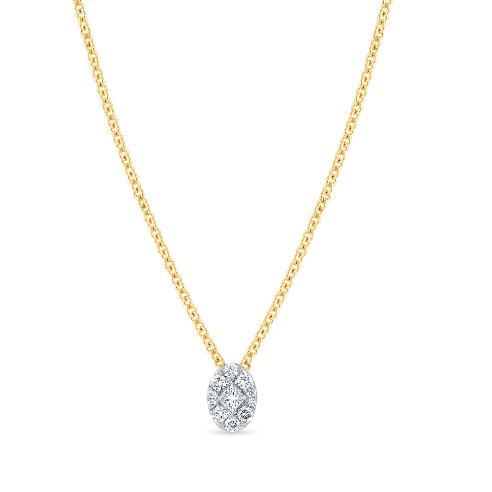 قلادة من الذهب عيار 18 قيراط مع ألماس قلادة من الذهب عيار 18 قيراط مع ألماس