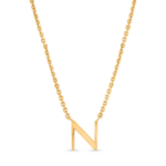 قلادة قلادة بحرف N ذهبي عيار 22 قيراط من الذهب عيار 22 قيراط | للجنسين قلادة قلادة بحرف N ذهبي عيار 22 قيراط من الذهب عيار 22 قيراط | للجنسين
