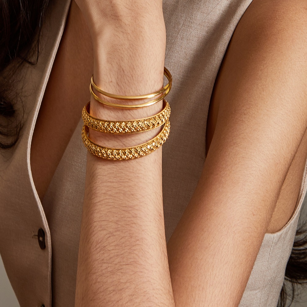 Antiker Stil Gold Kada | Größe 2.6