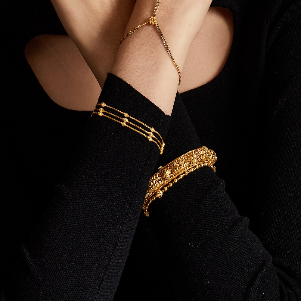 Antiker Stil Gold Kada | Größe 2.3