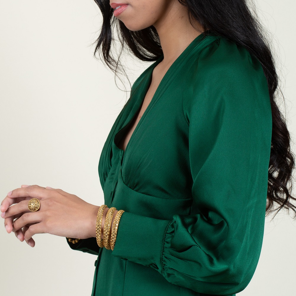 Antiker Stil Gold Kada | Größe 2.6