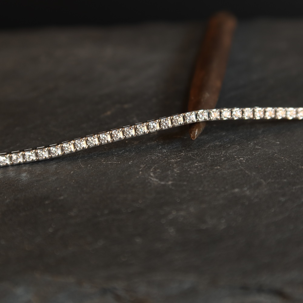18ct White Gold Diamond Tennis Bracelet