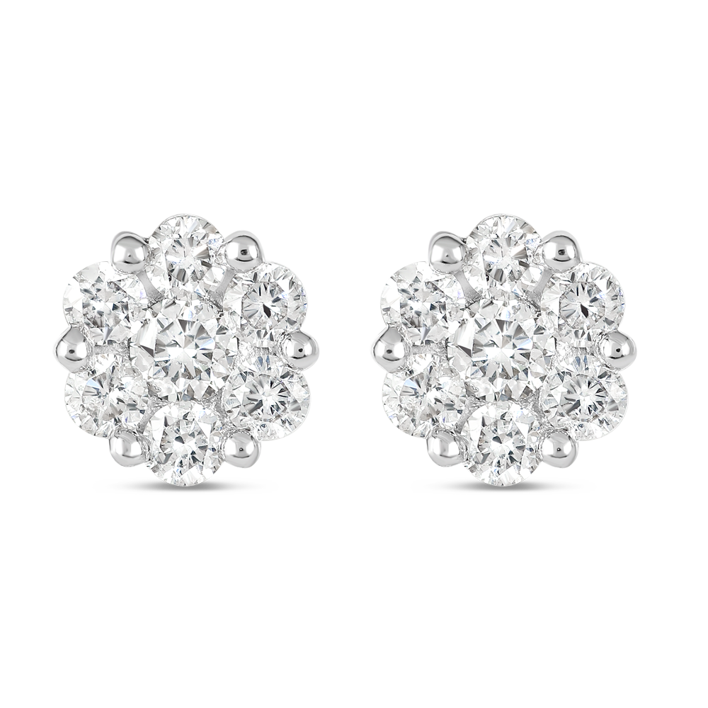 18 Ayar Beyaz Altın Pırlantalı Flora Çıtçıt 18 Ayar Beyaz Altın Pırlantalı Flora Çıtçıt