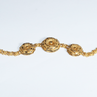 22ct Gold Rosette Bracelet in 7 inches