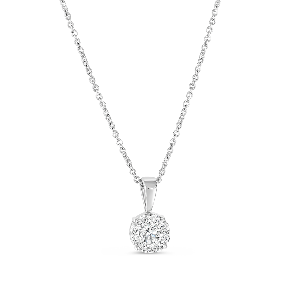 18 Ayar Beyaz Altın Pırlantalı Kolye 18 Ayar Beyaz Altın Pırlantalı Kolye