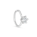 18ct White Gold Diamond Nose Ring