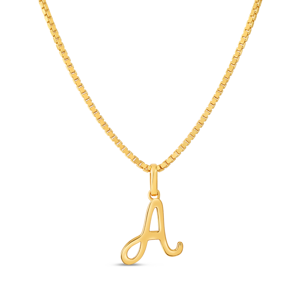 22 Ayar Altın Baş Harfi A Kolye | Unisex 22 Ayar Altın Baş Harfi A Kolye | Unisex