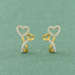 CZ Taşlı 22 Ayar Altın Bayan Saplama Küpe CZ Taşlı 22 Ayar Altın Bayan Saplama Küpe