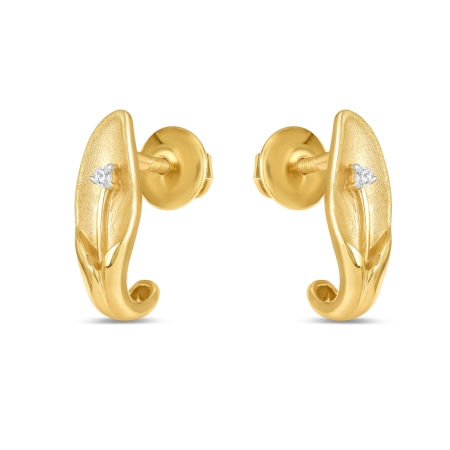 22ct Gold Curvy Petal Stud for Ladies 22ct Gold Curvy Petal Stud for Ladies