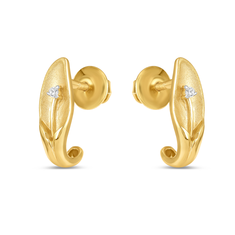 Bayanlar için 22 Ayar Altın Kıvrımlı Petal Saplama Bayanlar için 22 Ayar Altın Kıvrımlı Petal Saplama