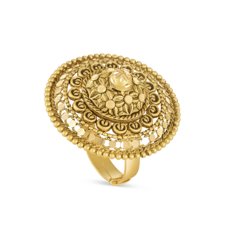 22ct Gold Cocktail Ring with Antique Finish 22ct Gold Cocktail Ring with Antique Finish