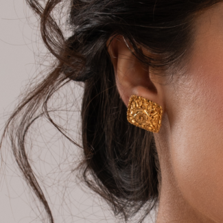 22ct Gold Stud Earring | Rosettes Collection 22ct Gold Stud Earring | Rosettes Collection