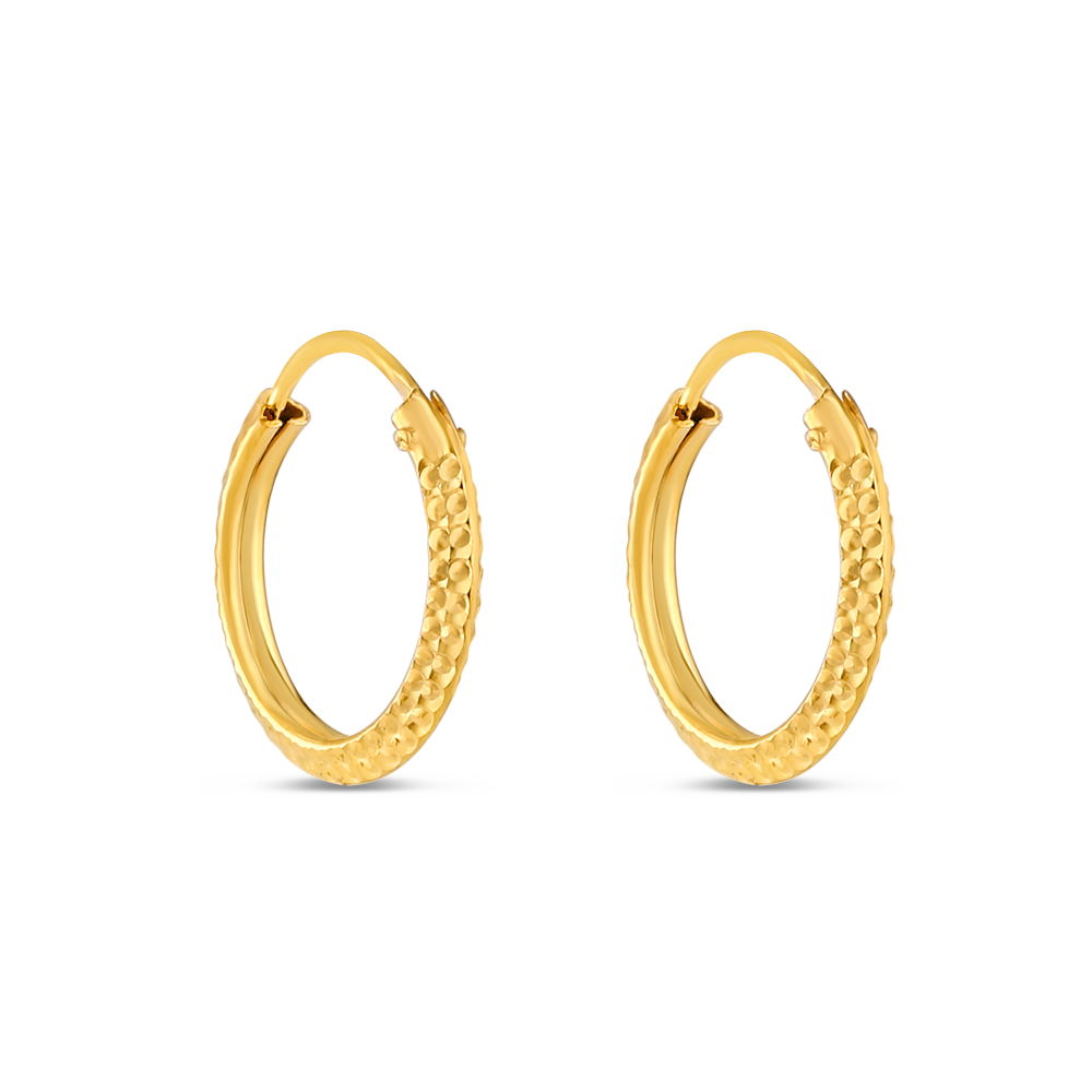 22 Ayar Altın Halka Küpe 22 Ayar Altın Halka Küpe