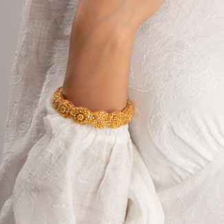 22ct Gold Bridal Kada | Rosettes Collection | 2.4 22ct Gold Bridal Kada | Rosettes Collection | 2.4