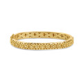 22ct Sunrise Gold Rosettes Oval Bangle with Clasp | Size 2.2