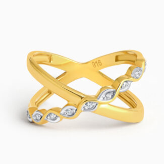CZ Ring in 22ct Yellow Gold | Size O