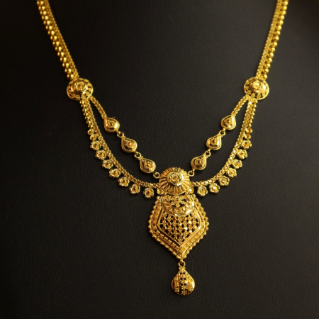 سلسال من الذهب عيار 22 قيراطاً | 18 بوصة سلسال من الذهب عيار 22 قيراطاً | 18 بوصة