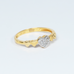 22ct Gold Heart Shape Ladies Ring | Size L